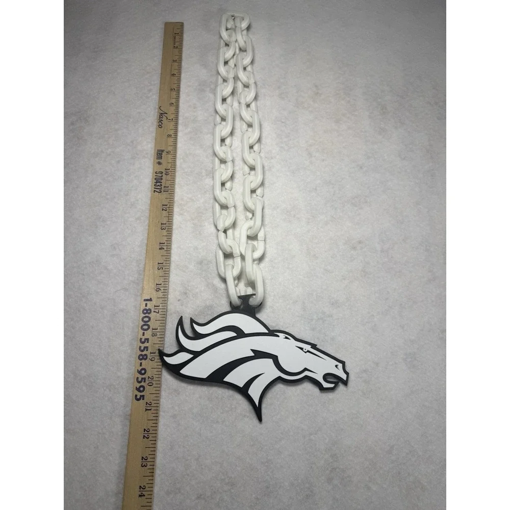 Broncos Chain Necklace 3D Printed Salute to Service‎ Fan Gear Football